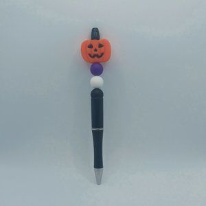 Halloween Pumpkin Beaded Pen